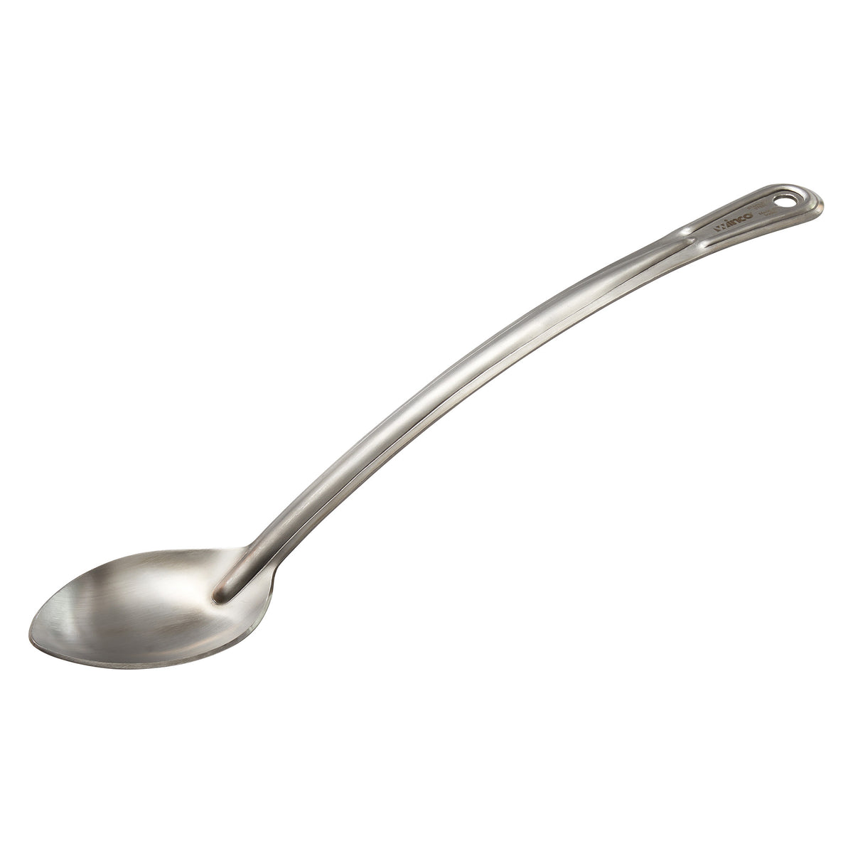 Picture of Winco SSCH-15S Curv 18-0 Stainless Steel Basting Spoon - Solid, 15 in.