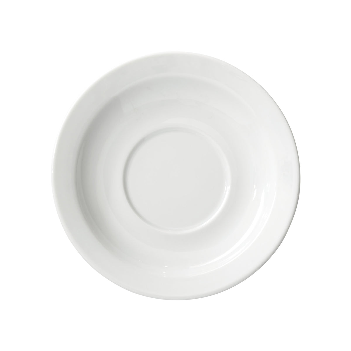 Picture of Winco BSR-558NR Birkhall Saucer with Narrow Rim, 5.63 in. Dia. x 0.75 in., White Porcelain, 36 Piece