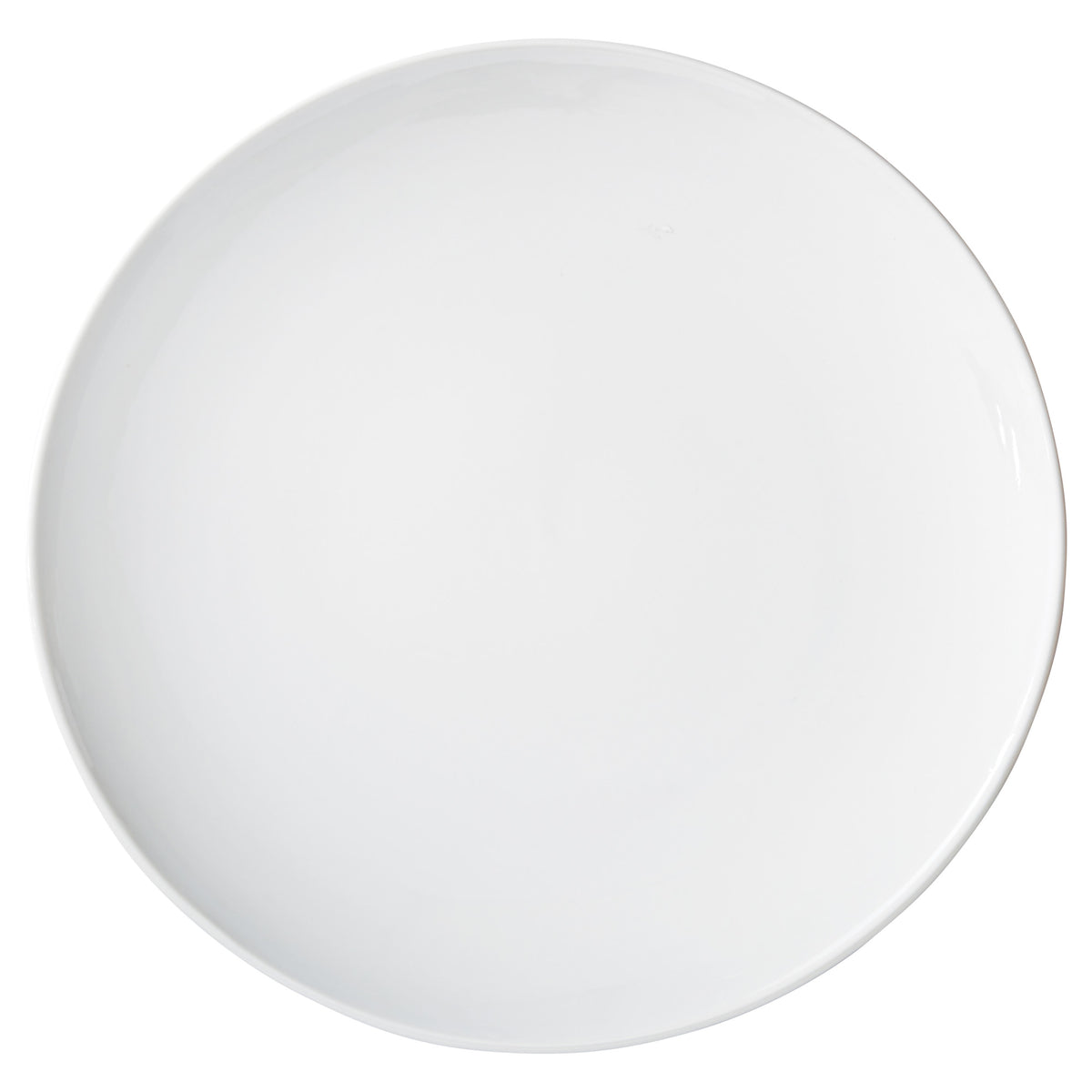 Picture of Winco OKP-16 Brechia Coupe Plate, 16 in. Dia. x 2 in., White Porcelain, 4 Piece