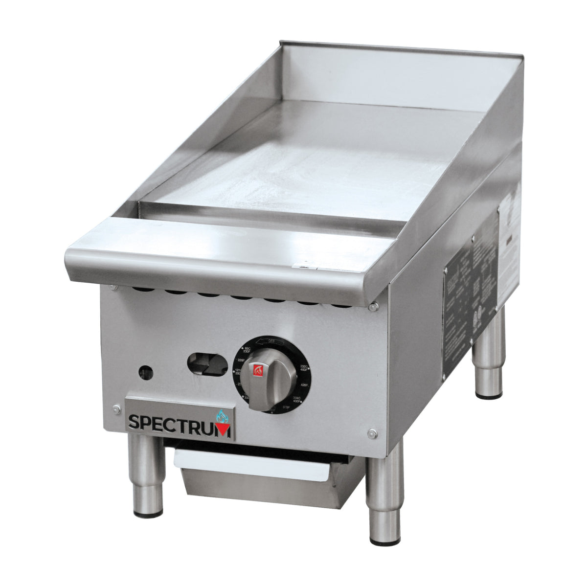 Picture of Winco NGGD-12T Spectrum 12 in. Natural Gas Griddle with Thermostatic Controls