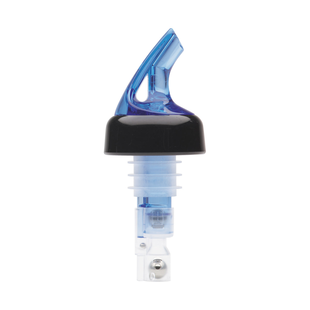 Picture of Winco BMP-3100B Bar Maid 1 oz Premium Measured Pourers, Blue with Black Collar - 12 Piece