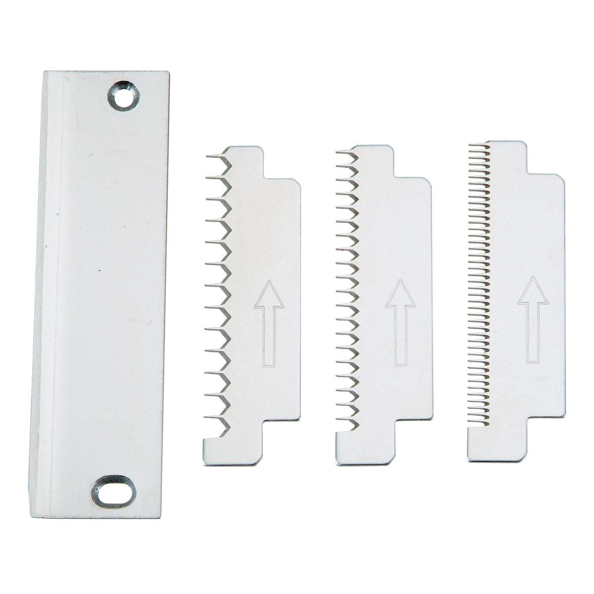Picture of Winco VTS-3GBS 3 Piece Serrated Blade Set for VTS-3G - Coarse, Medium, Fine