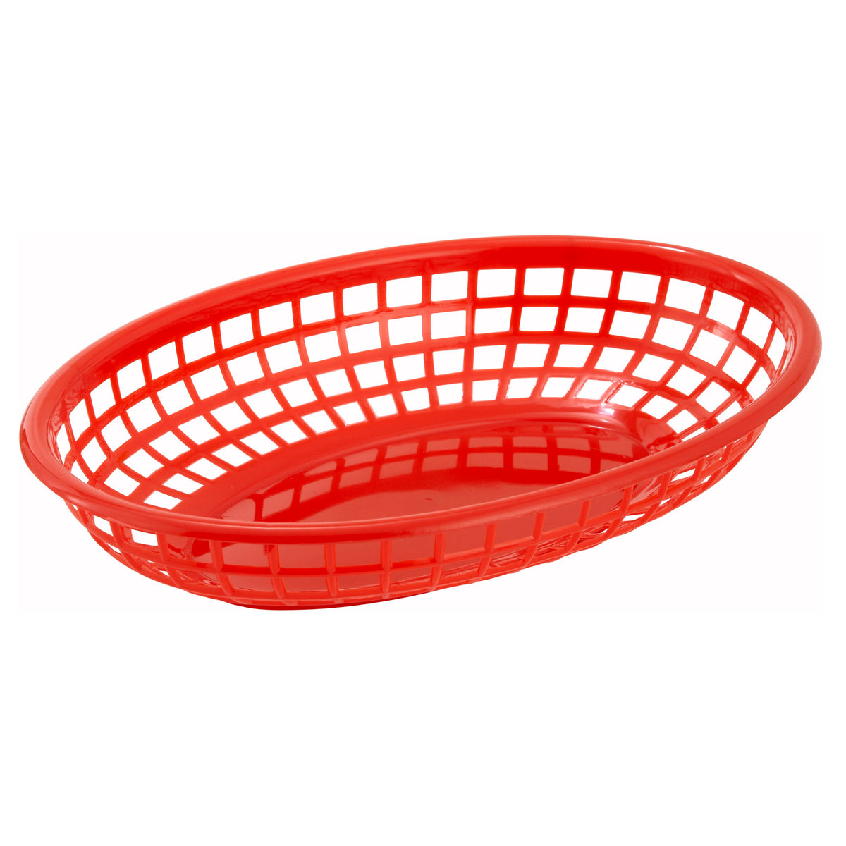 Picture of Winco PFB-10R Oval Fast Food Basket, 9.5 x 5 x 2 in. - Red