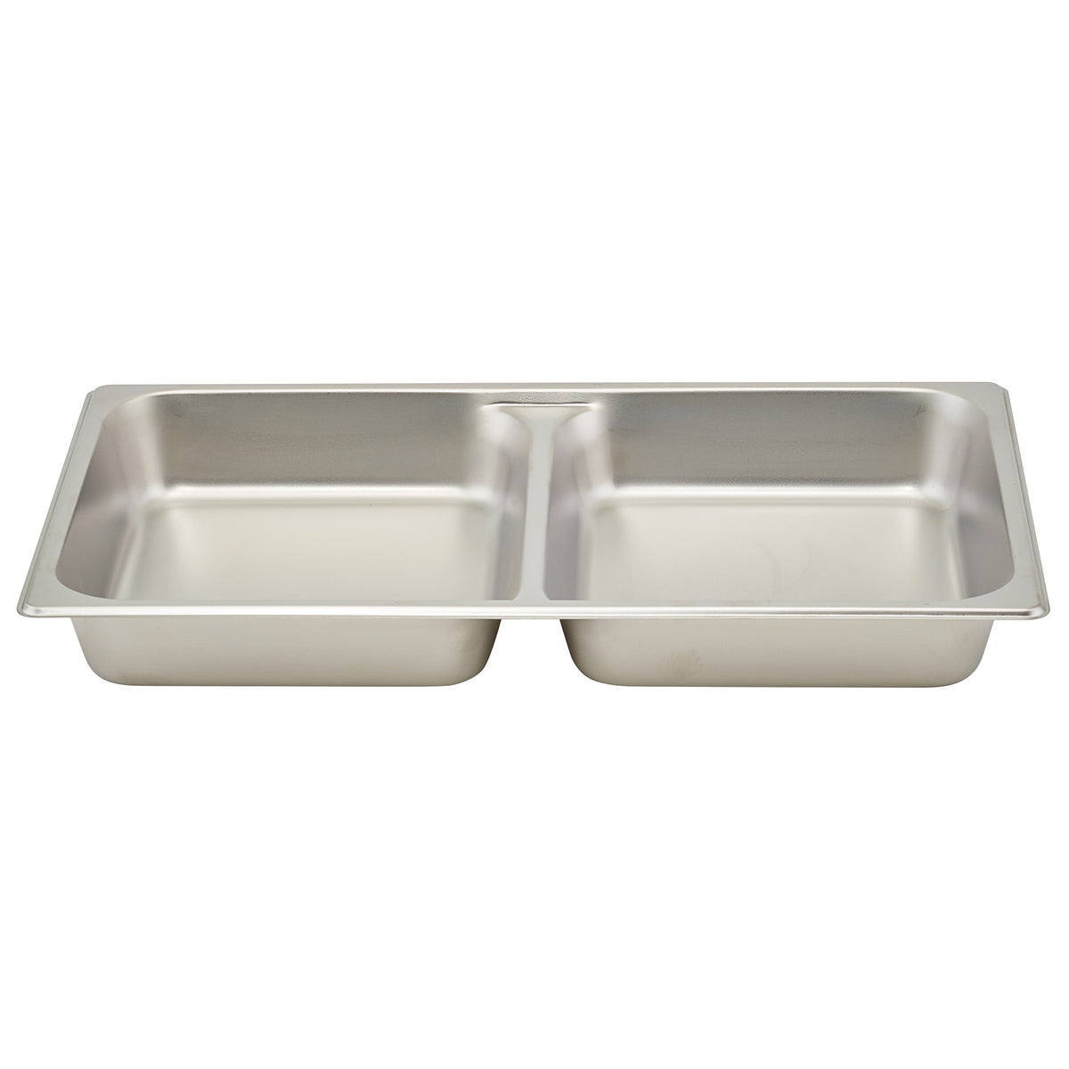 Picture of Winco SPFD2 Divided Food Pan, Full-Size, 2.5 in., Stainless Steel