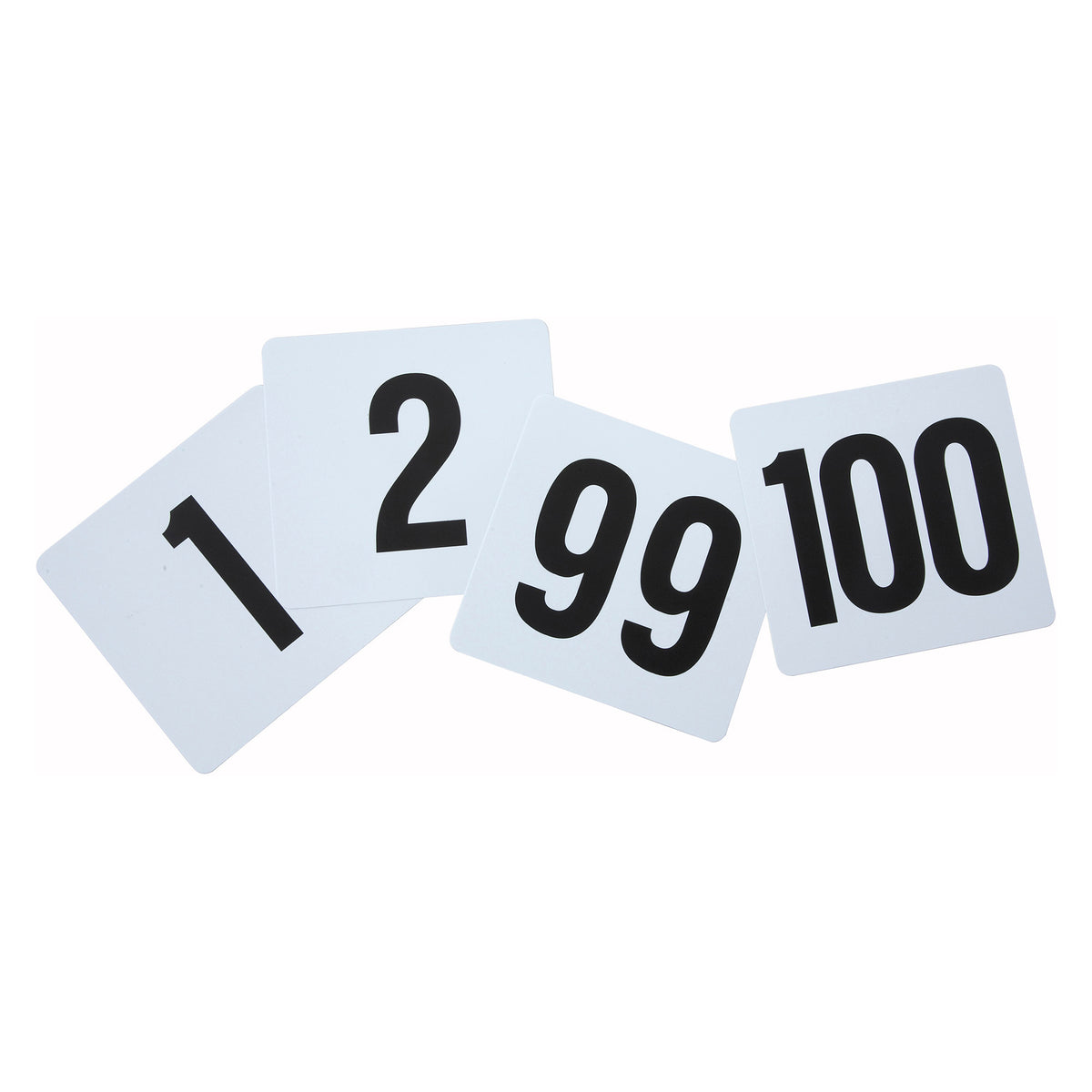 Picture of Winco TBN-100 Plastic Table Numbers, 1-100 - 4 x 3.75 in., Plastic