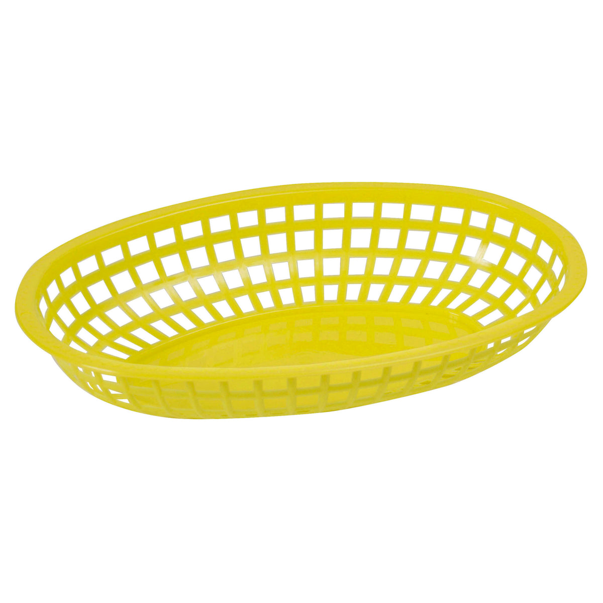 Picture of Winco POB-Y Oval Fast Food Basket, 10.25 x 6.75 x 2 in. - Yellow