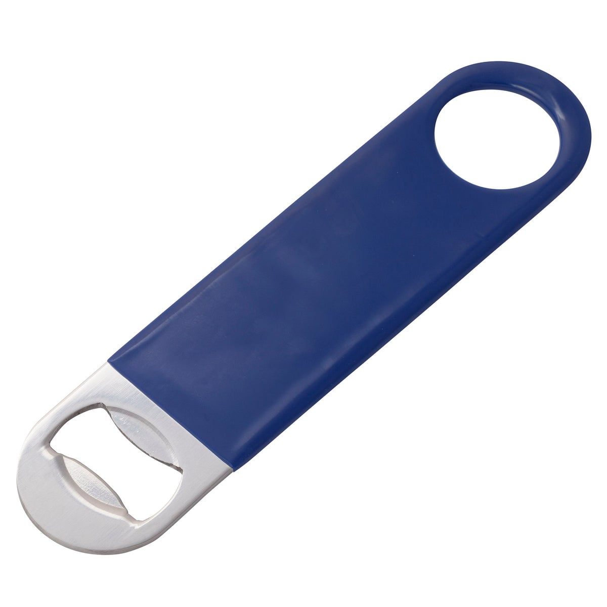 Picture of Winco CO-301PB Stainless Steel Flat Bottle Opener - Blue