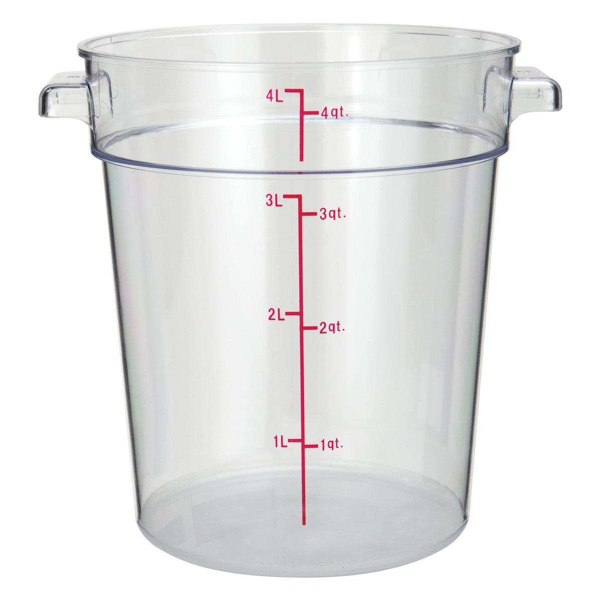 Picture of Winco PCRC-4 Round Storage Container, Clear Polycarbonate - 4 qt.