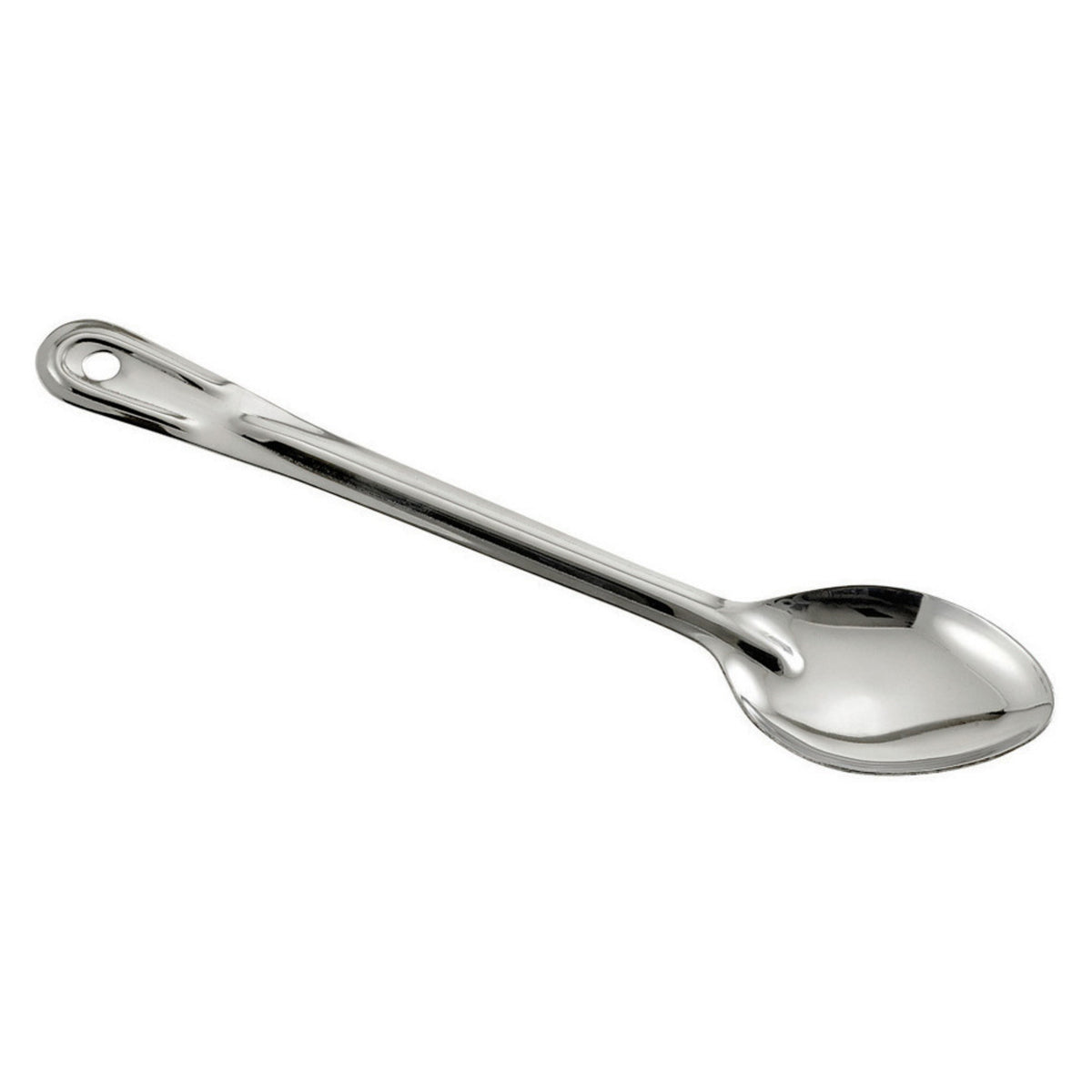 Picture of Winco BSOT-11H Heavy-Duty Basting Spoon, Stainless Steel, 1.5 mm - Solid, 11 in.
