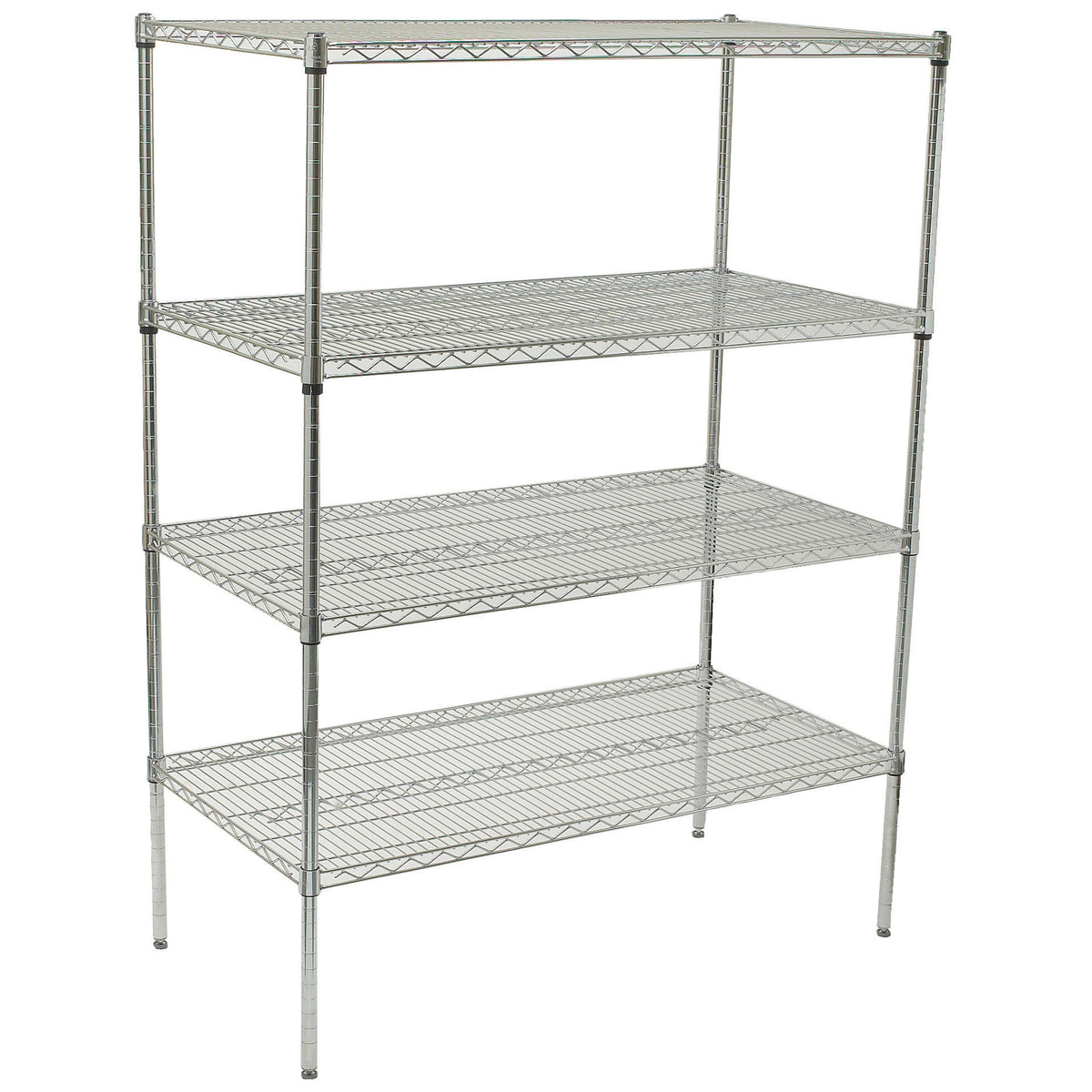 Picture of Winco VCS-2448 4-Tier Wire Shelving Set, Chrome-Plated - 24 x 48 x 72 in.