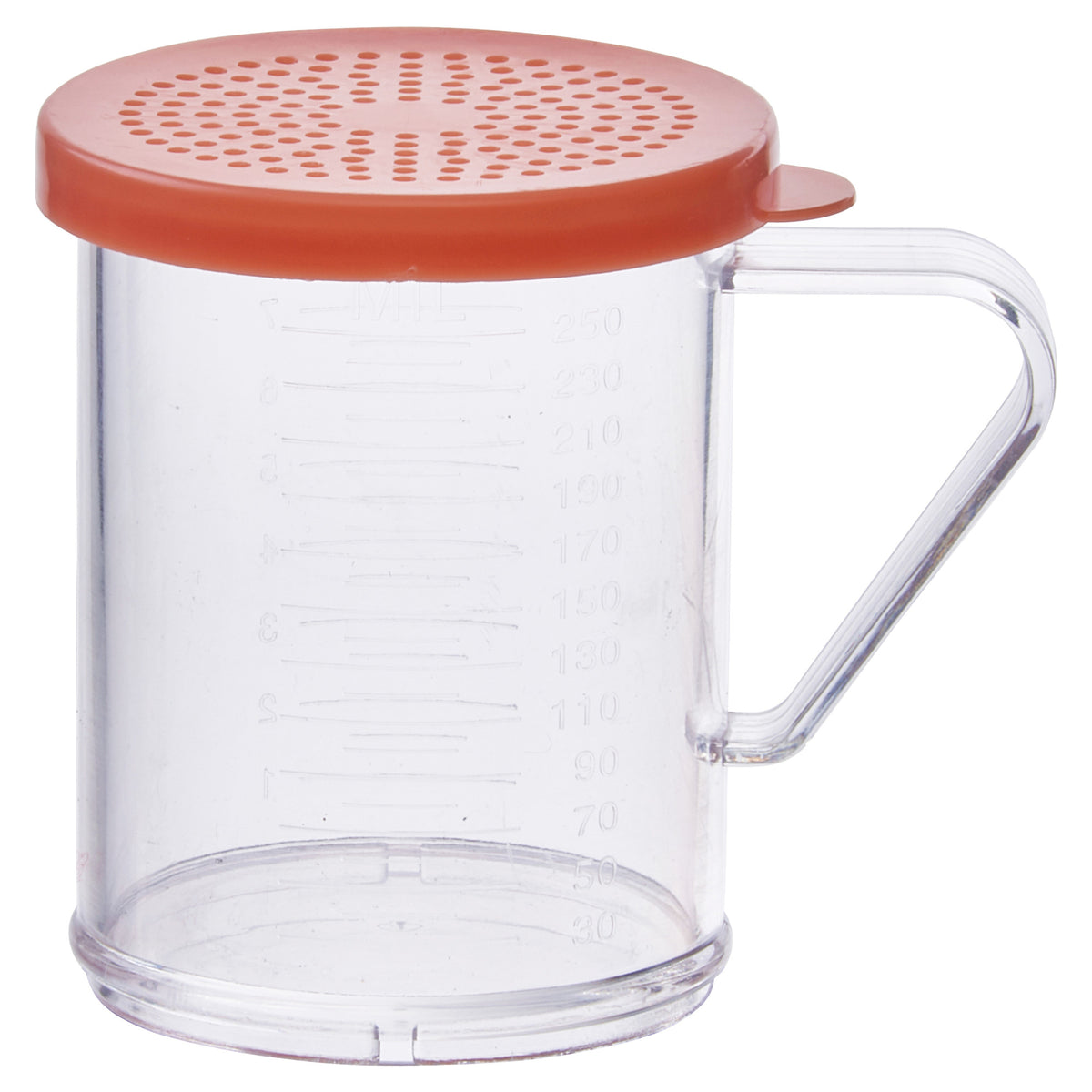 Picture of Winco PDG-10R 10 oz Dredge with Color Snap-On Lid - Rose