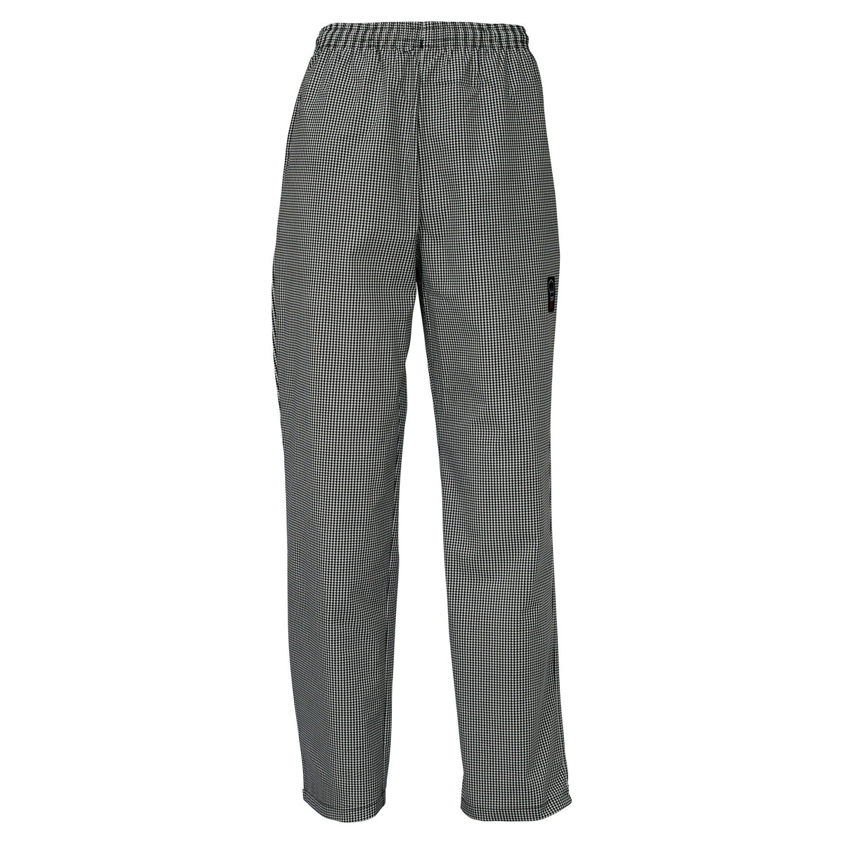 Winco UNF-4KM Medium Signature Chef Relaxed Fit Chef Pants - Houndstooth, Poly-Cotton, Multi-Colored
