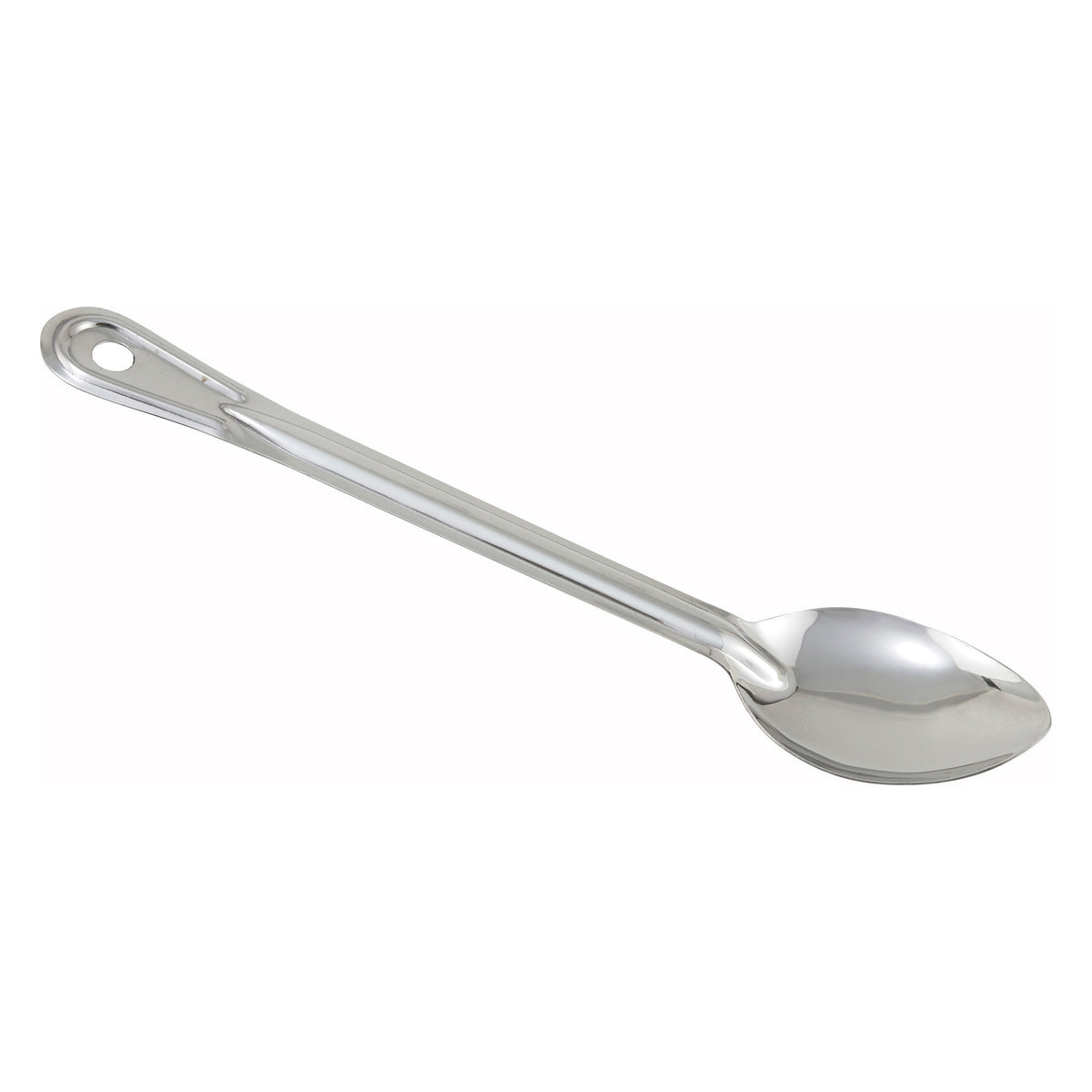 Picture of Winco BSOT-11 Basting Spoon, Stainless Steel, 1.2 mm - Solid, 11 in.