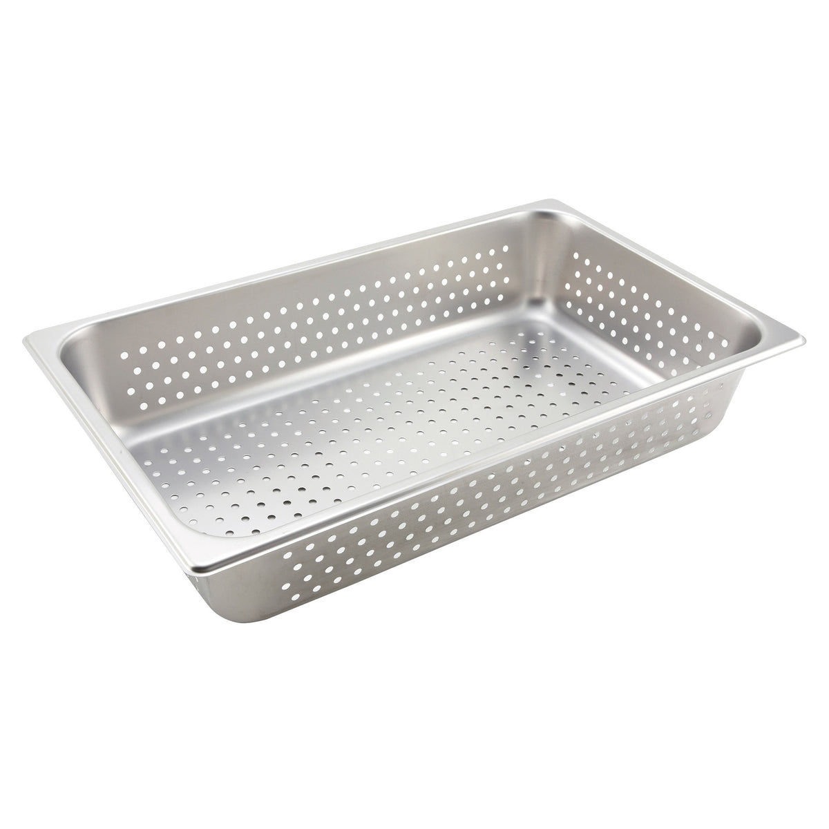 Picture of Winco SPFP4 Perforated Steam Pan, 25 Gauge - Stainless Steel - Full Size, 4 in.