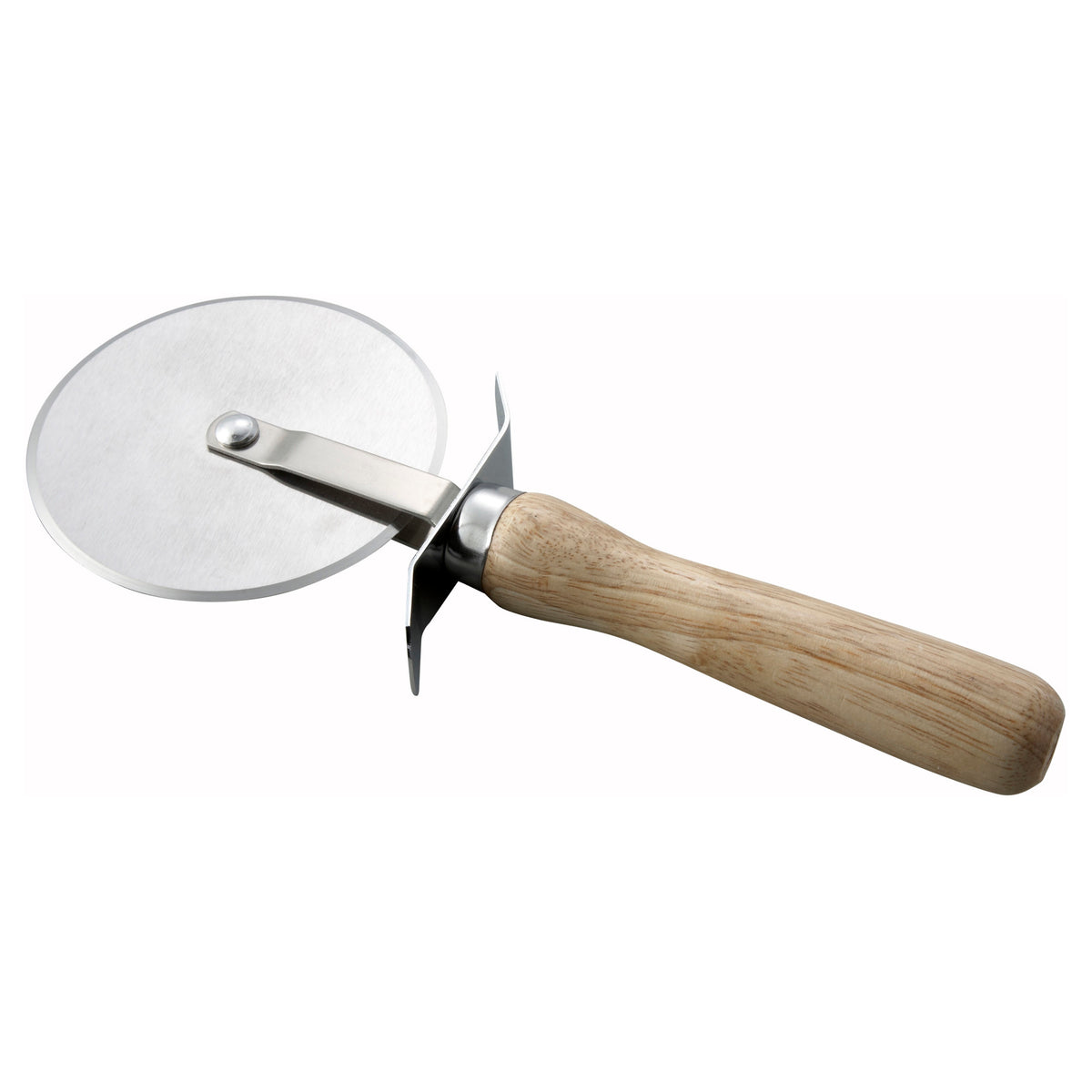 Picture of Winco PWC-4 4 in. Pizza Cutter with Wooden Handle