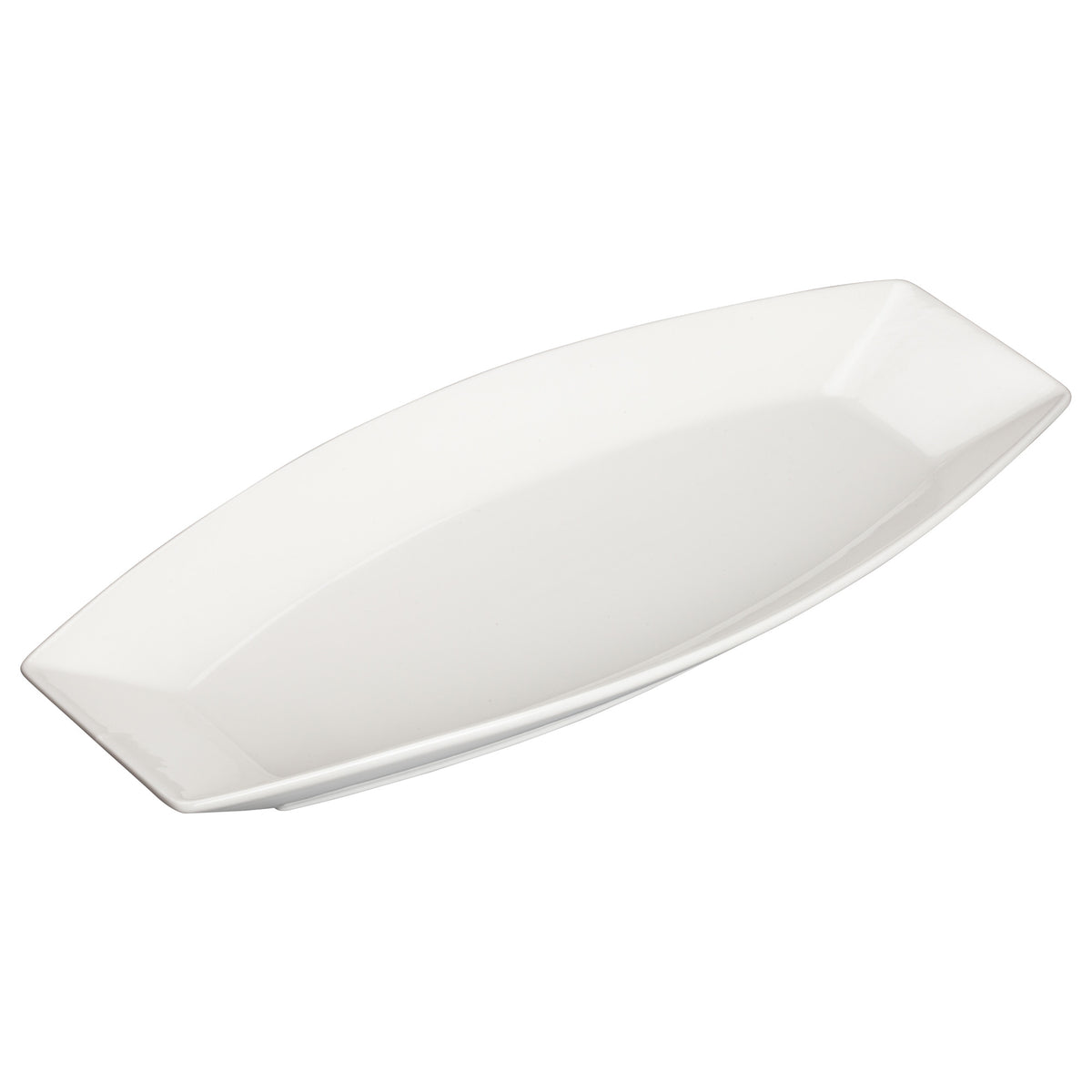 Picture of Winco WDP017-110 15.25 x 6.5 in. Porcelain Oval Plate, Bright White, 12 Piece