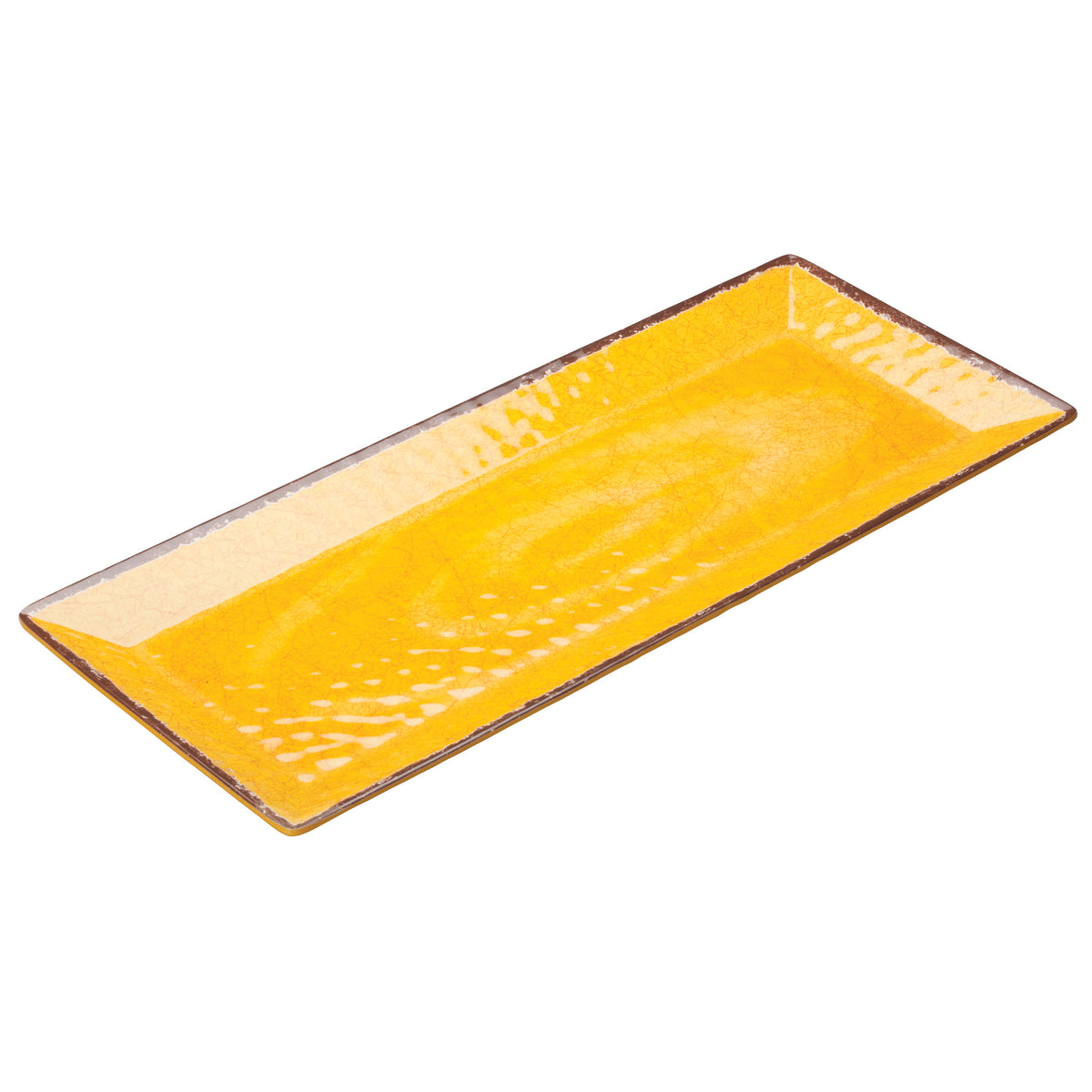 Picture of Winco WDM001-608 19 x 8 in. Melamine Rectangular Plate, Yellow, 24 Piece