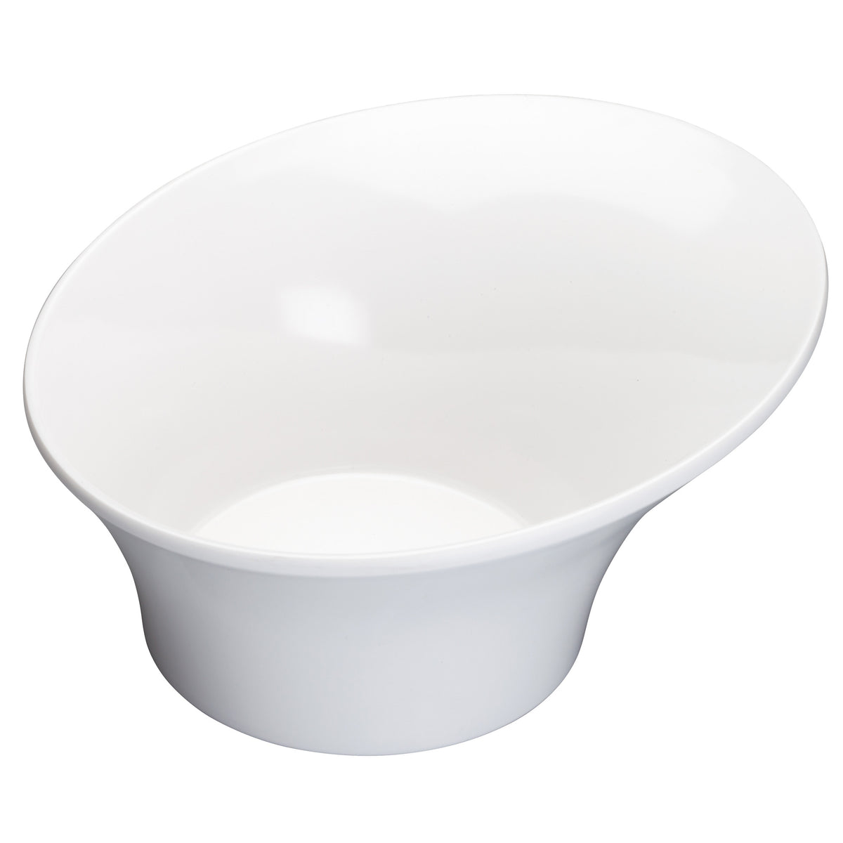 Picture of Winco WDM004-203 8.5 in. Dia. Melamine Angle Bowl, White, 24 Piece