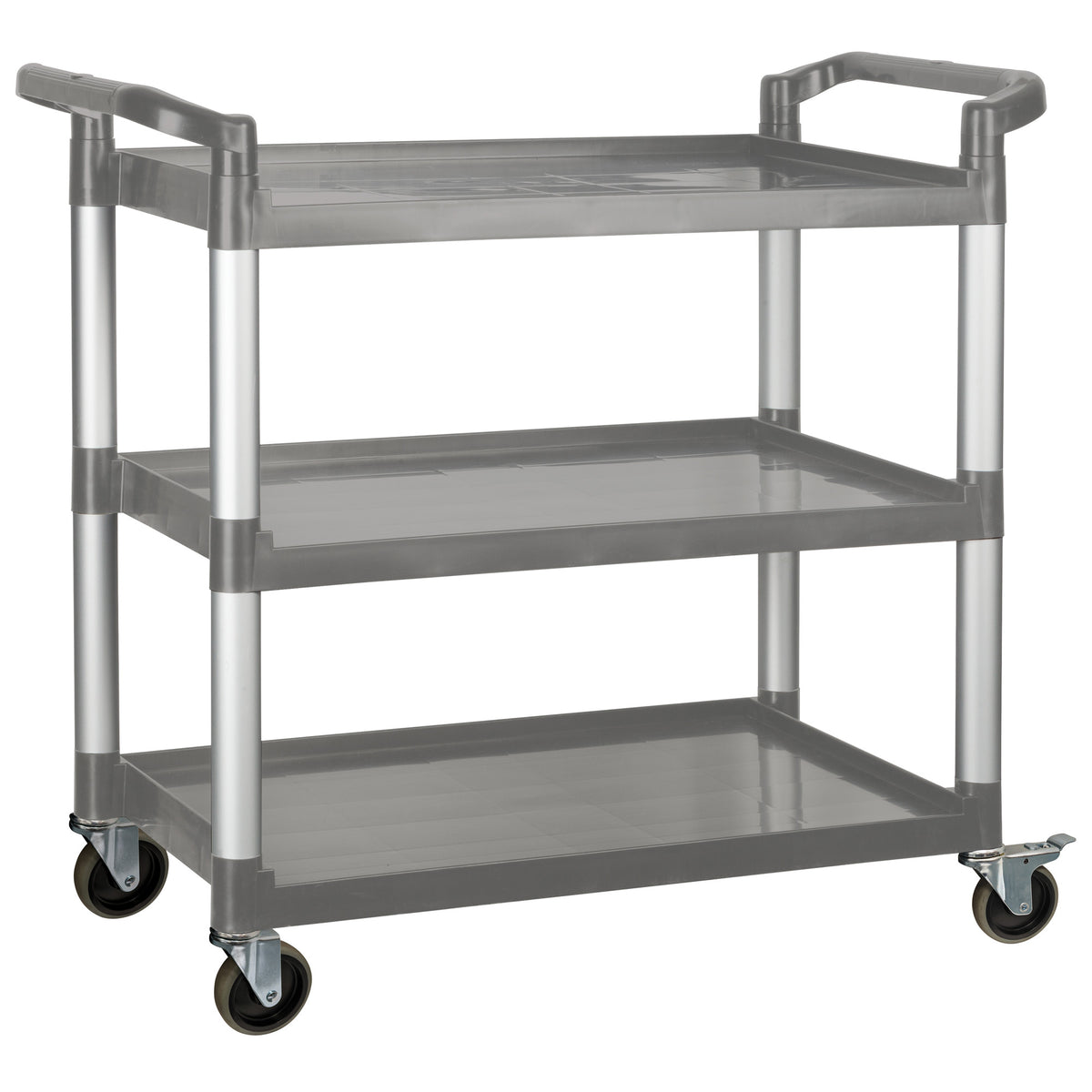 Picture of Winco UC-3019G 3-Tier Utility Carts with Brakes - Gray, 40.75 x 19.5 x 37.38 in.