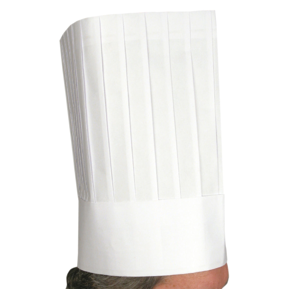 Winco DCH-12 Signature Chef Disposable Chef Hat - Paper, White, 12, Pack of 10
