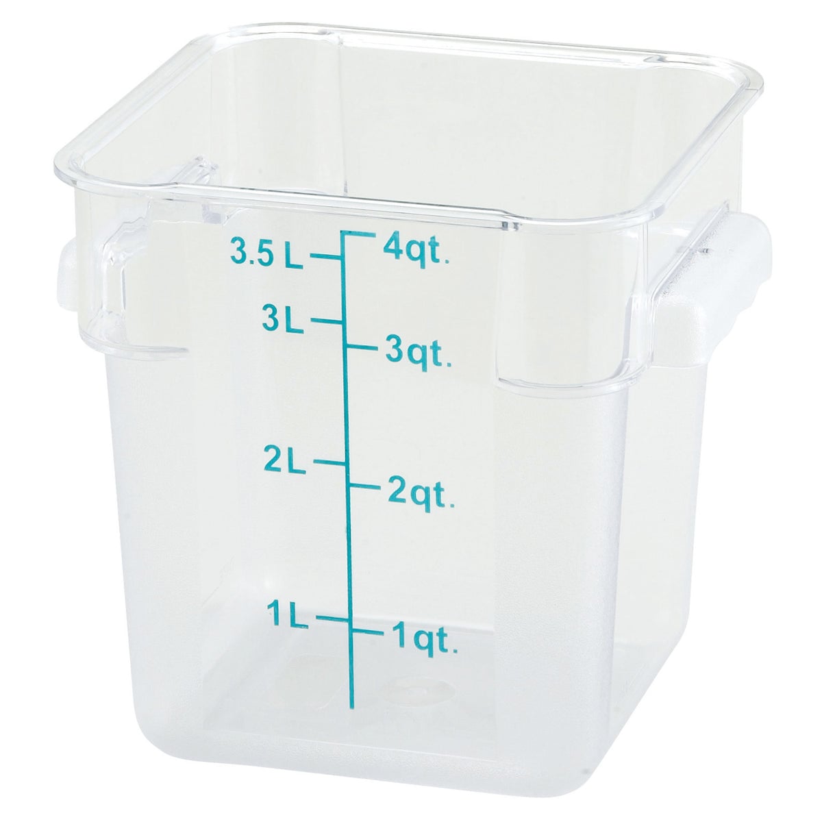 Picture of Winco PCSC-4C Square Storage Container, Clear Polycarbonate - 4 qt.
