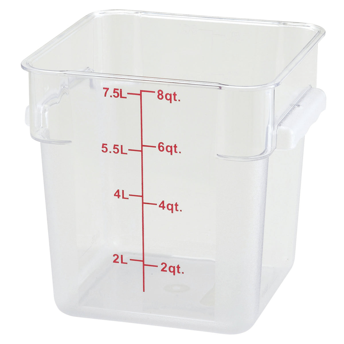 Picture of Winco PCSC-8C Square Storage Container, Clear Polycarbonate - 8 qt.