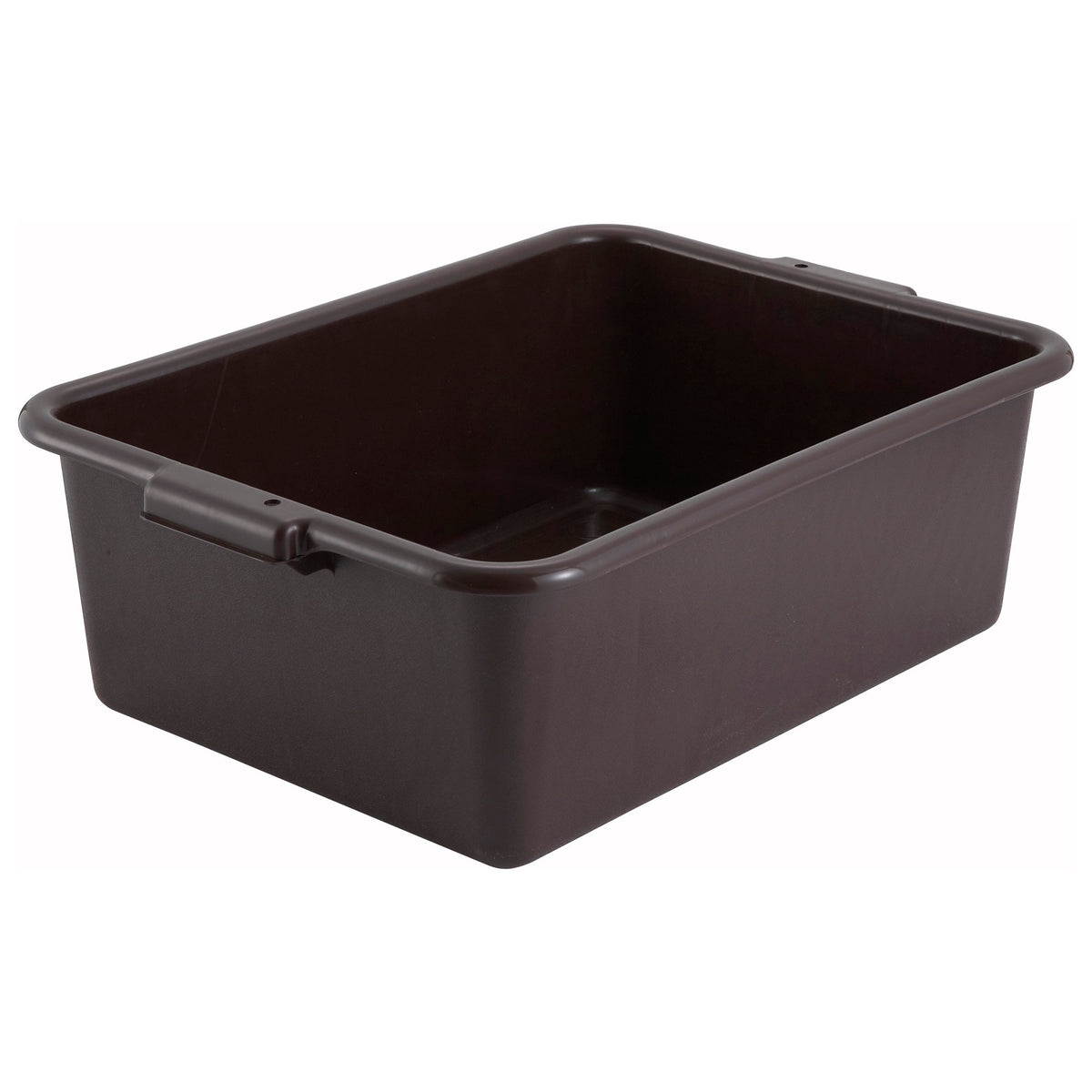 Picture of Winco PL-7B Standard Weight Polypropylene Dish Box, 7 in. - Brown