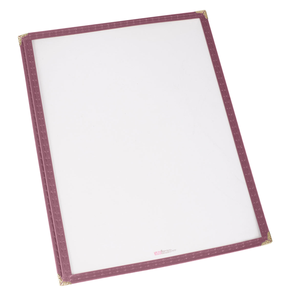 Picture of Winco PMC-9U Single Pocket Menu Cover - Burgundy, 9.31 x 12.13 in.