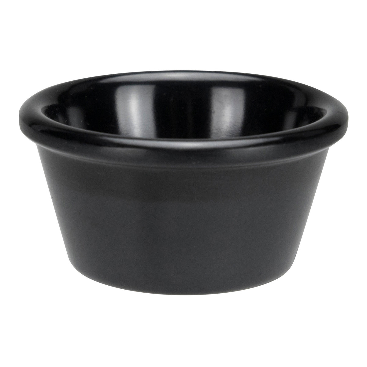 Picture of Winco RP-4K Melamine Ramekin, Plain - Black, 4 oz