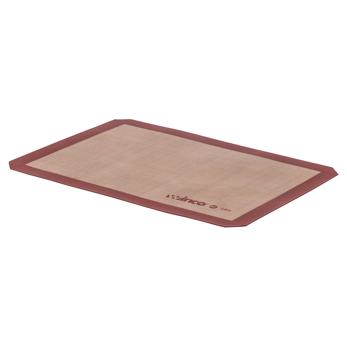 Winco SBS-16 Square Baking Mat, 11 7/8 x 16 1/2, Fits 1/2 Size Sheet Pan, Silicone, Red