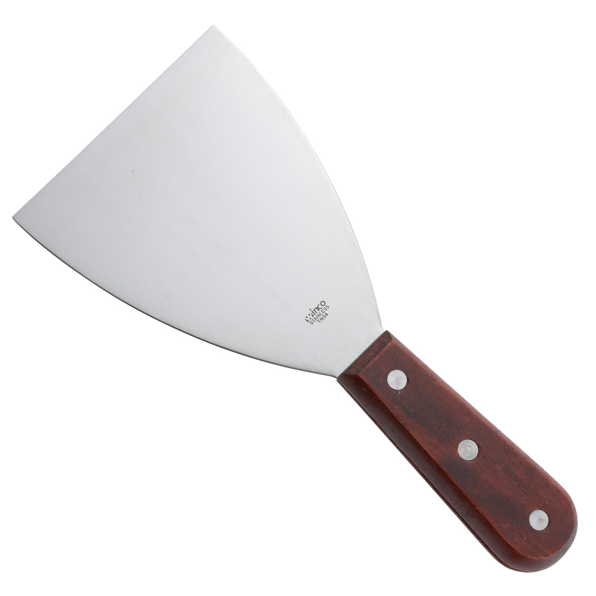 Picture of Winco TN54 Scraper, Wooden Handle, 4.88 x 4 in. Blade