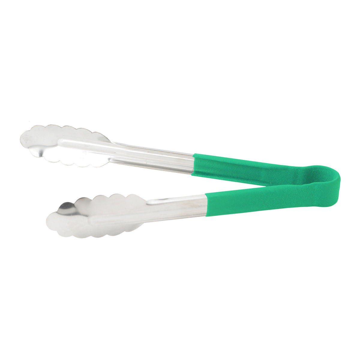 Picture of Winco UTPH-9G Heat Resistant Heavy-Duty Utility Tongs with Polypropylene Handle - 9 in., Green