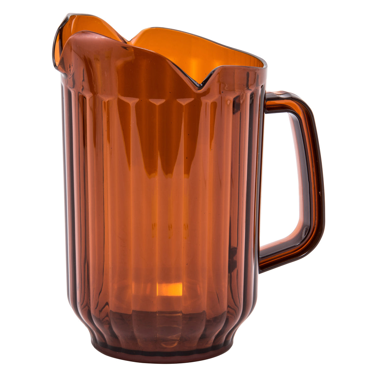Picture of Winco WPCT-60A 60 oz Triple-Spout Polycarbonate Pitcher, Amber