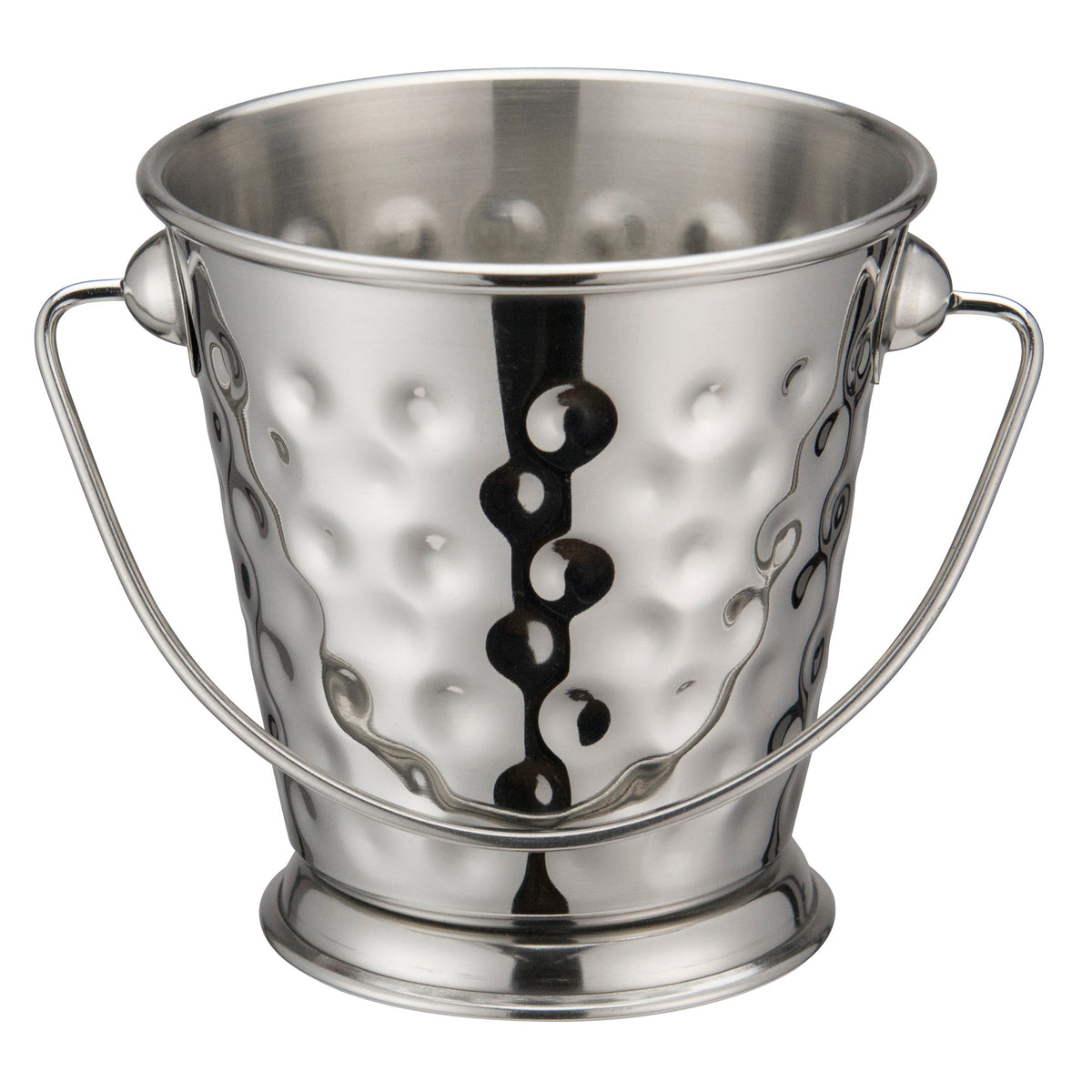 Picture of Winco DDSA-102S Stainless Steel Mini Pail - Hammered, 3.5 in. Dia. x 3.63 in.