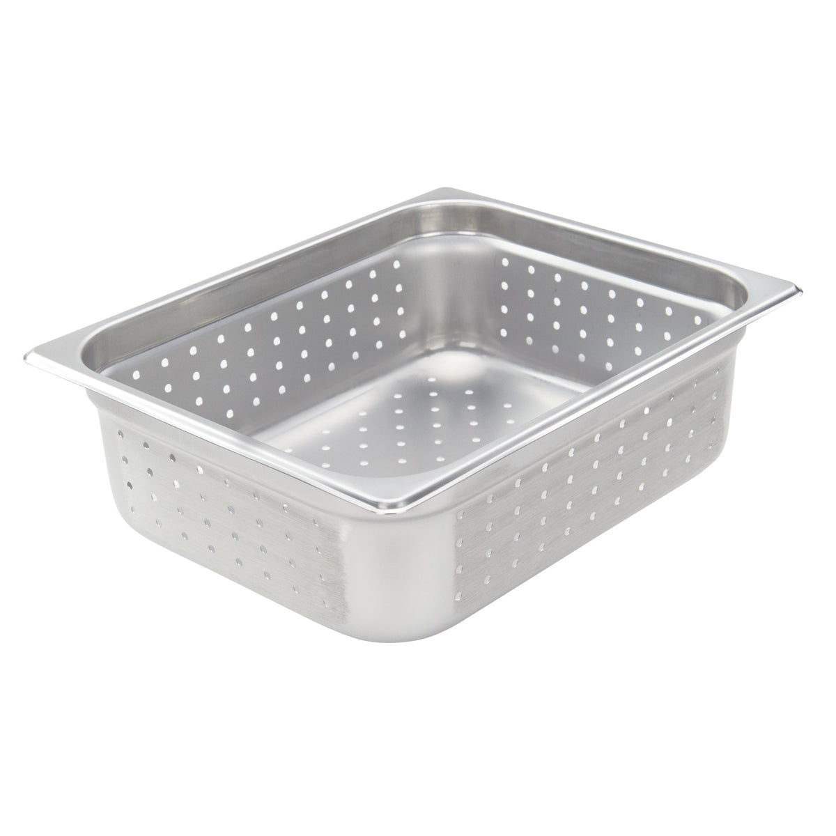 Picture of Winco SPJH-204PF Perforated Steam Pan, 22 Gauge Stainless Steel, Half Size - 4 in.