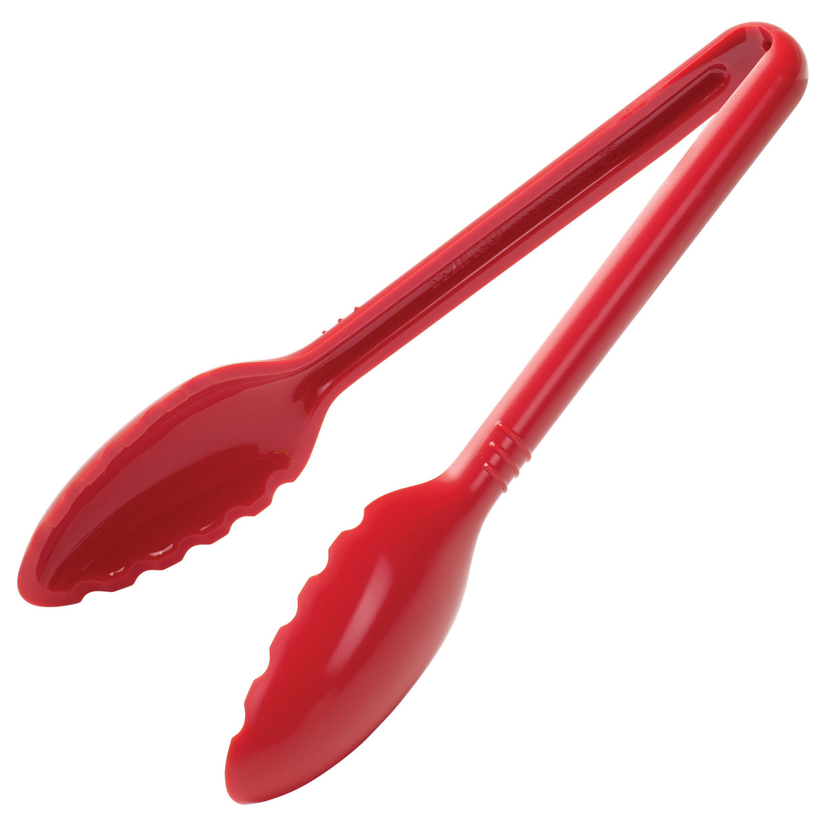 Picture of Winco CVST-9R Curv Serving Tongs - 9 in., Red