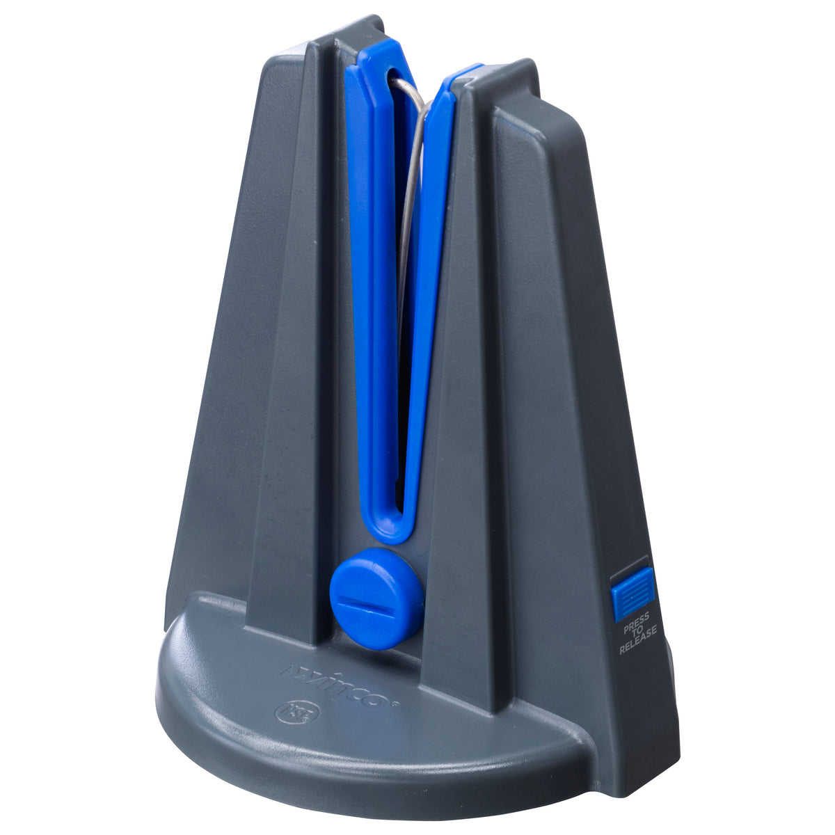 Picture of Winco KSP-6 Blade Station Hands-Free Knife Sharpener with Clamp - 6.5 x 6.75 x 13 in. O.A, Diamond Rod, NSF