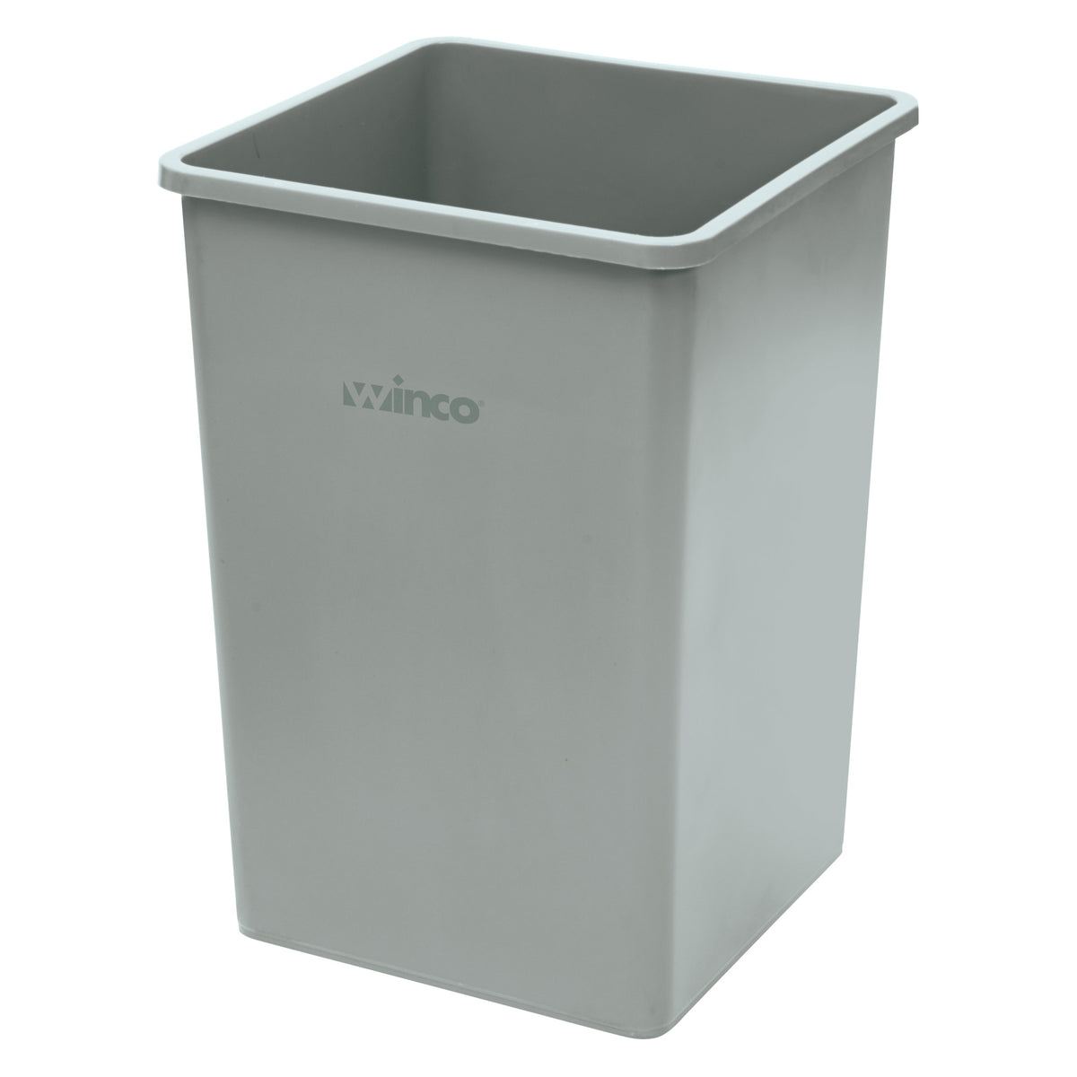 Picture of Winco PTCS-35G Tall Square Trash Can - 35 gal, Gray - 19.5 Square x 27.63 in.