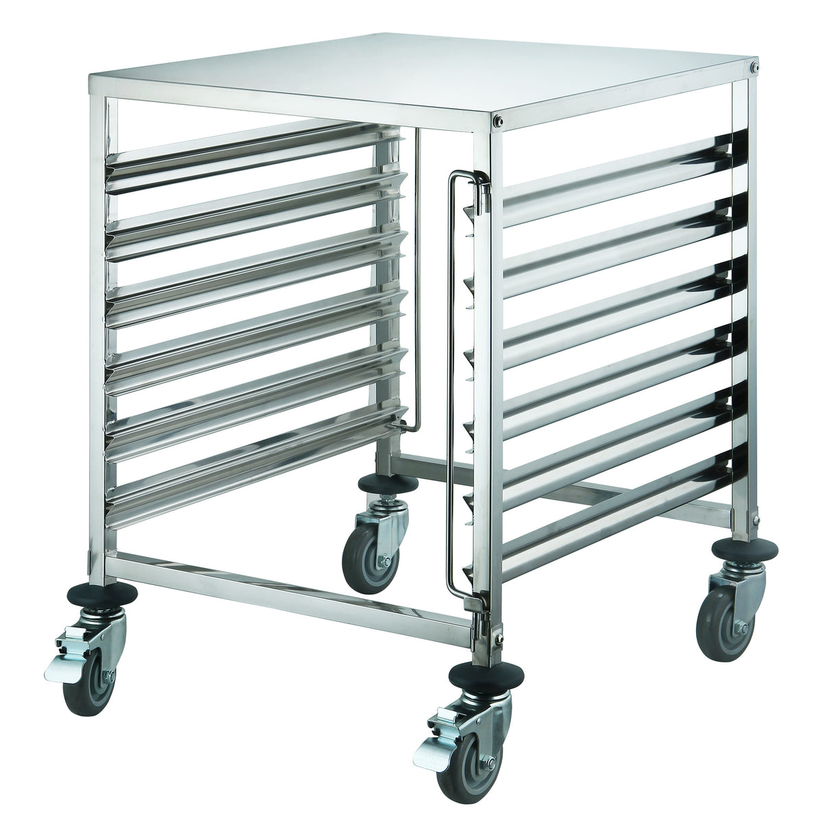 Picture of Winco SRK-12D 12-Tier Side-Load Steam & Food Pan Rack with Brakes - 1.5-1.75 in. Spacing, KD - Double Size