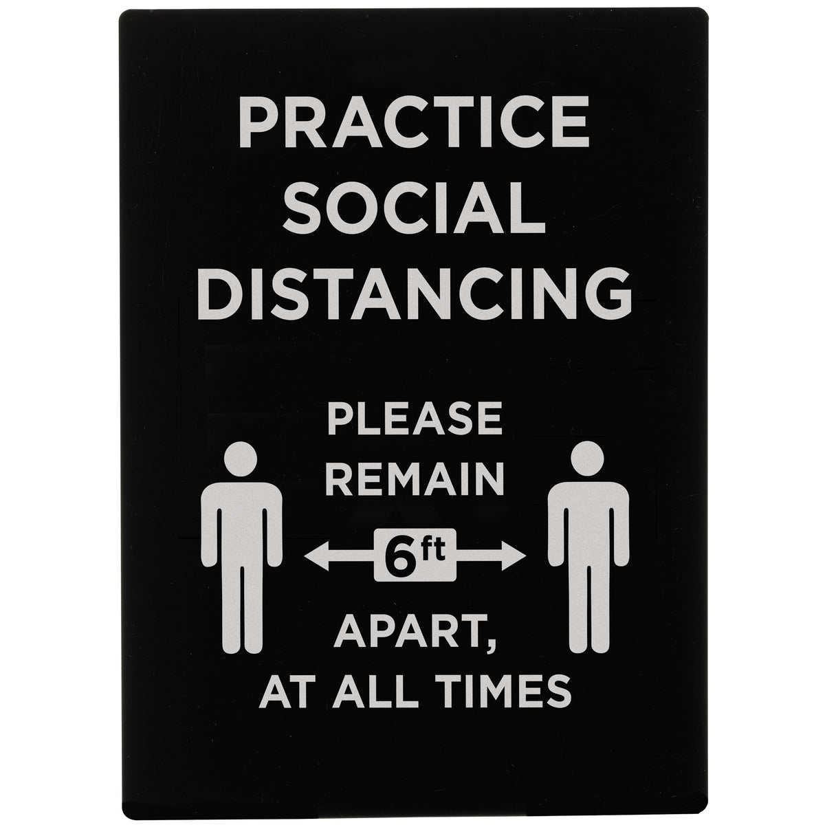 SGN-806 Stanchion Frame Sign - Practice Social Distancing