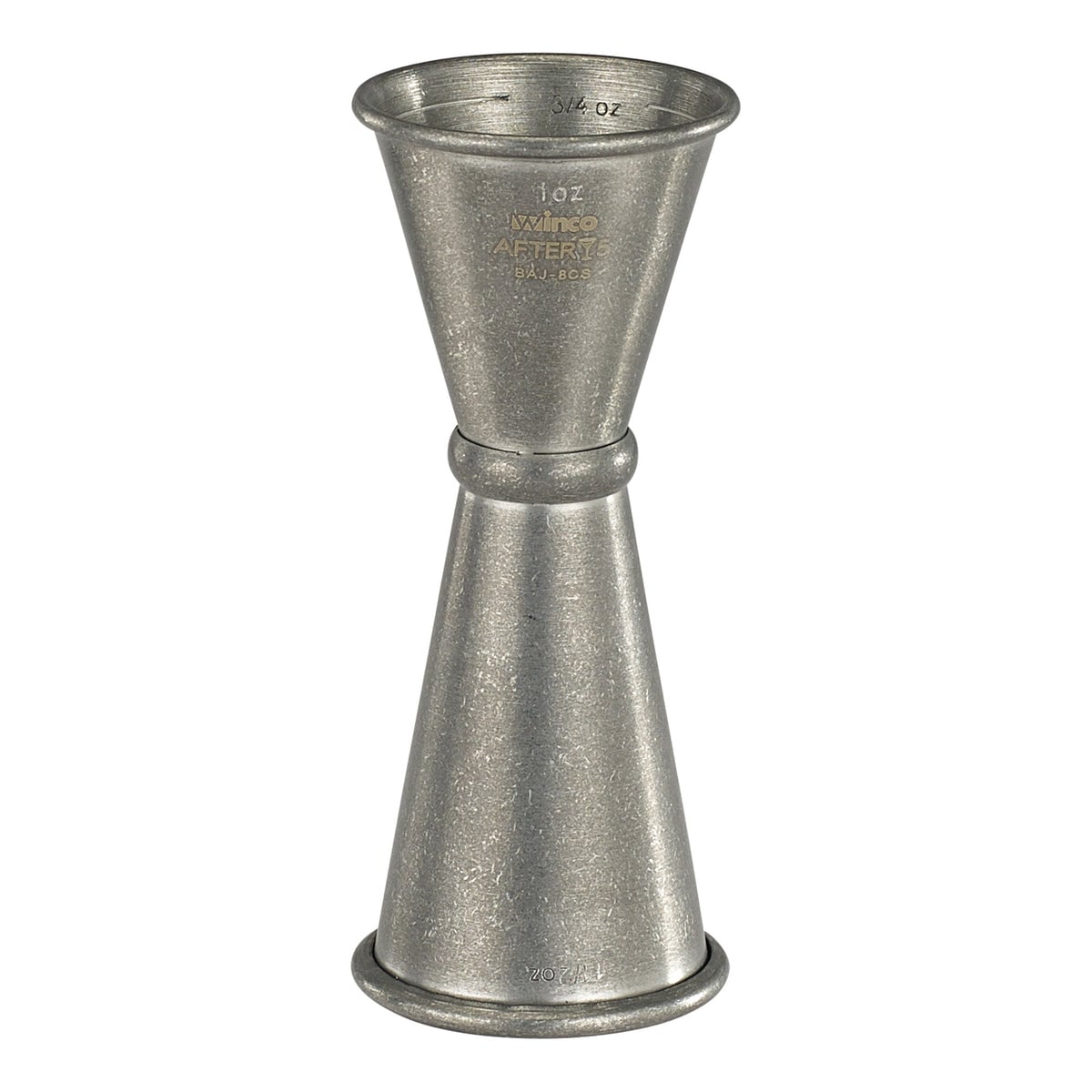 Picture of Winco BAJ-8CS After 5 Jigger with Inner Marking Lines, Crafted Steel - 1 x 1.5 oz - 18-8 Stainless Steel