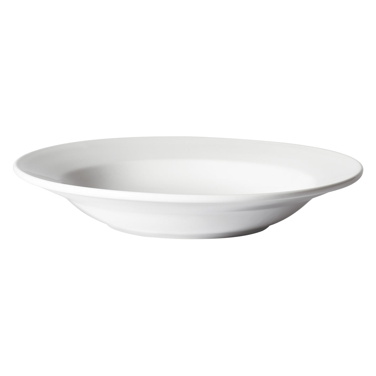 Picture of Winco BSP-10RE Birkhall Soup Plate with Rolled Edge, 10 oz, Round White Porcelain, 24 Piece - 8.88 in. Dia. x 1.25 in.