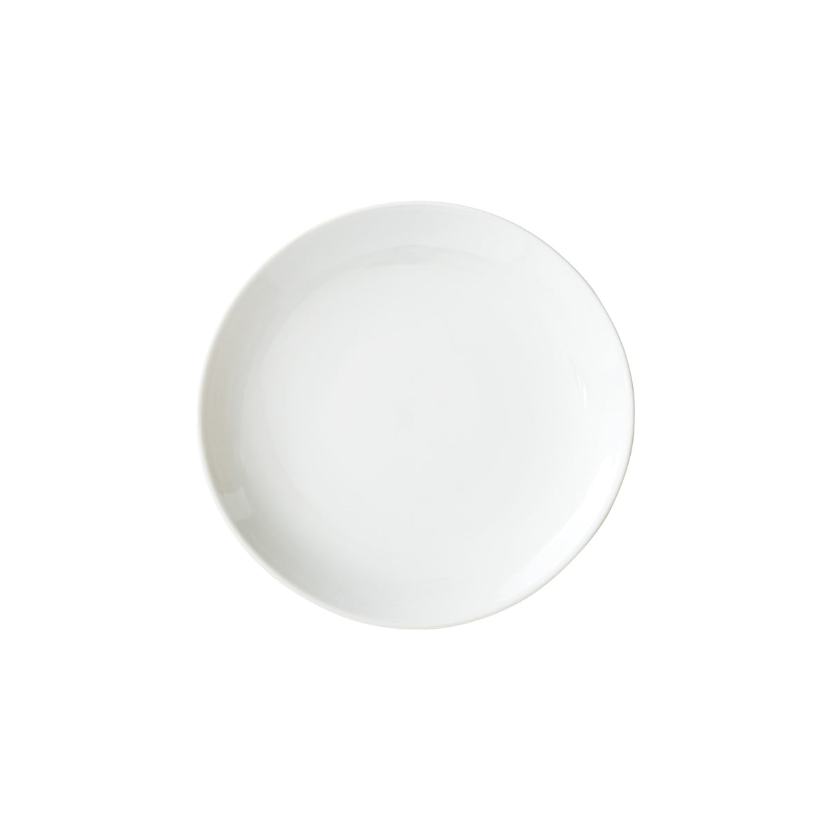 Picture of Winco OKP-9 Brechia Coupe Plate, 9 in. Dia. x 1 in., White Porcelain, 24 Piece