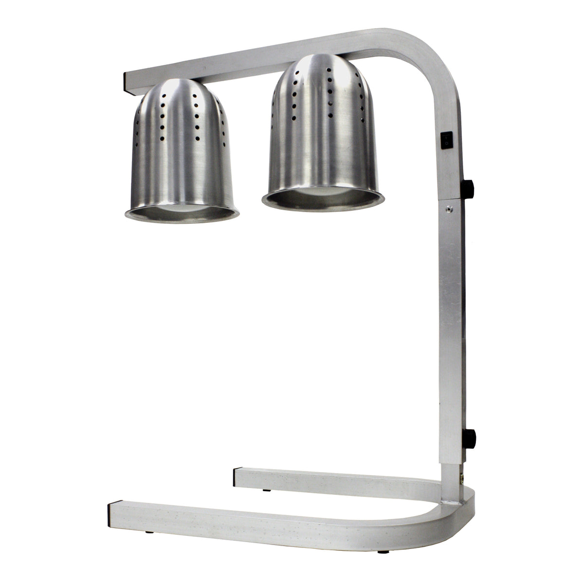 Picture of Winco EHL-2 Professional Electric Freestanding Heat Lamp, Aluminum Base & Light Hood, Two 250W Bulbs, 120V
