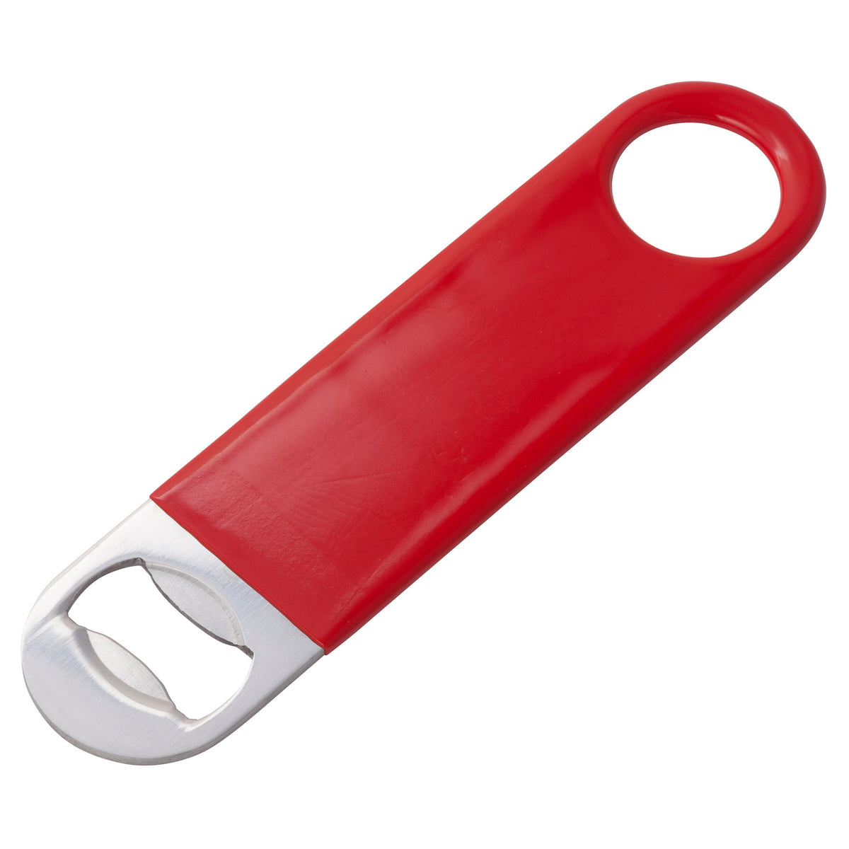 Picture of Winco CO-301PR Stainless Steel Flat Bottle Opener - Red PVC Coating