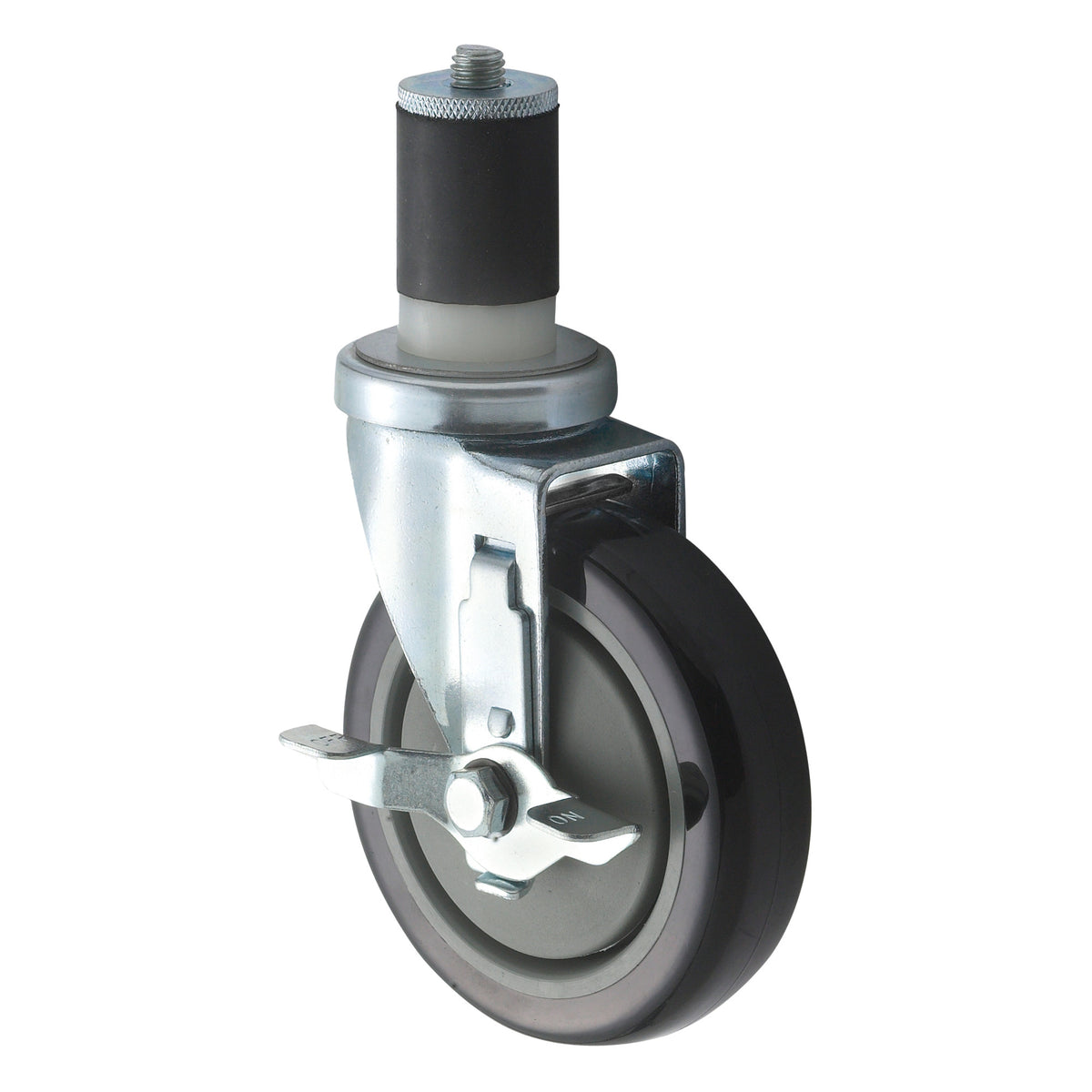 Picture of Winco CT-1B Workable Stem Caster Set with Brake, 5 in. Dia. Wheels - 2 Piece