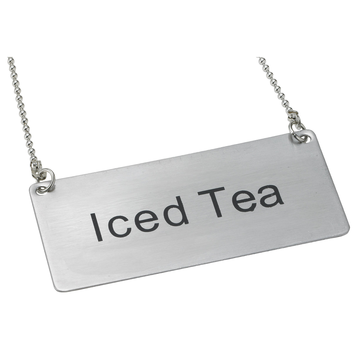 SGN-205 Chain Sign, Stainless Steel - Iced Tea