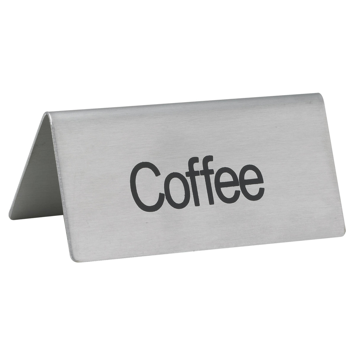 SGN-103 Tent Sign, Stainless Steel - Coffee