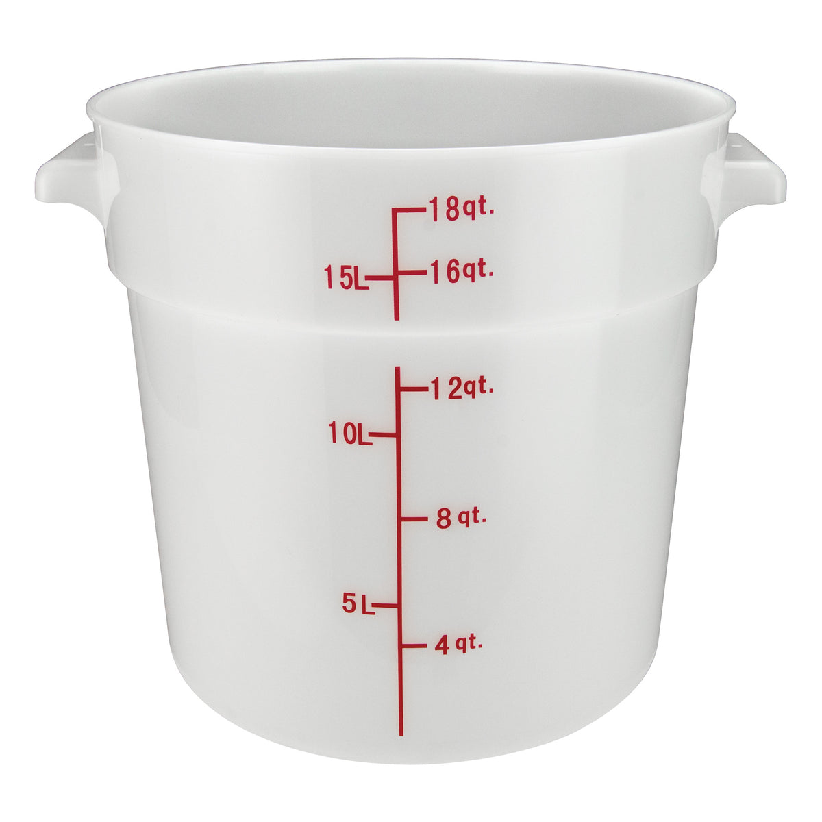 Picture of Winco PPRC-18W Round Storage Container, White, Polypropylene - 18 qt.