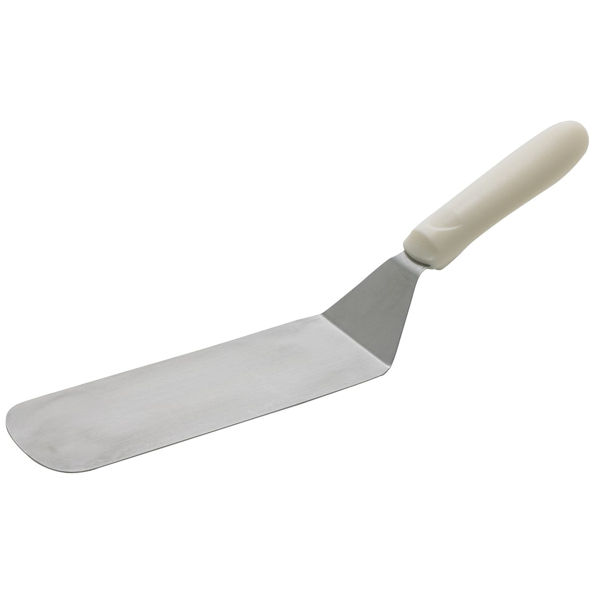 Picture of Winco TWP-90 Flexible Turner with Offset, White Polypropylene Handle, 8.25 x 2.88 in. Blade